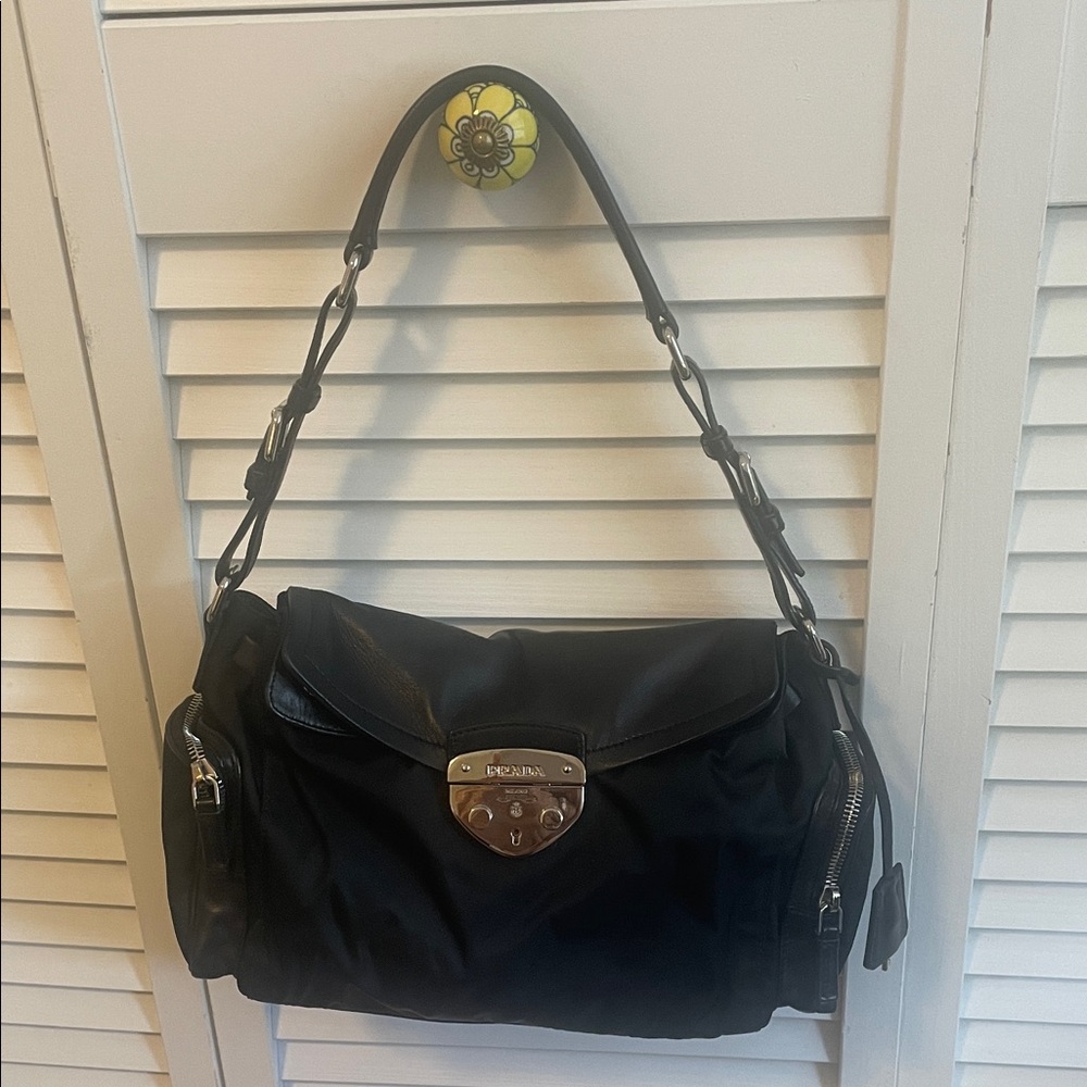 Prada Tessito Authentic shoulder bag Black